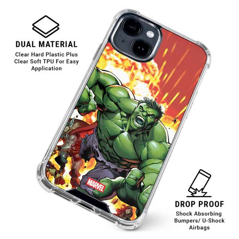 Marvel Avengers Assemble Hulk iPhone 15 Clear Case